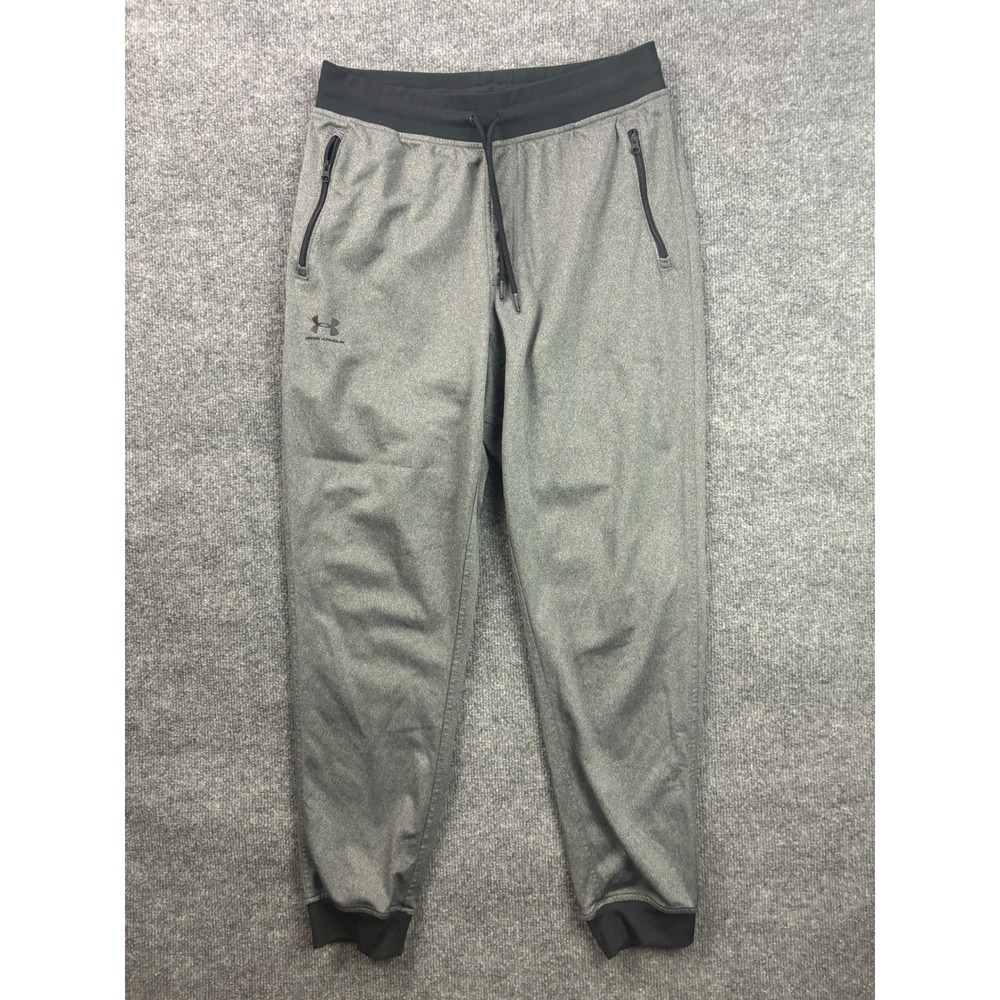 Under Armour Joggers Mens LG Gray ColdGear Loose Fit Zipper Pockets Athletic